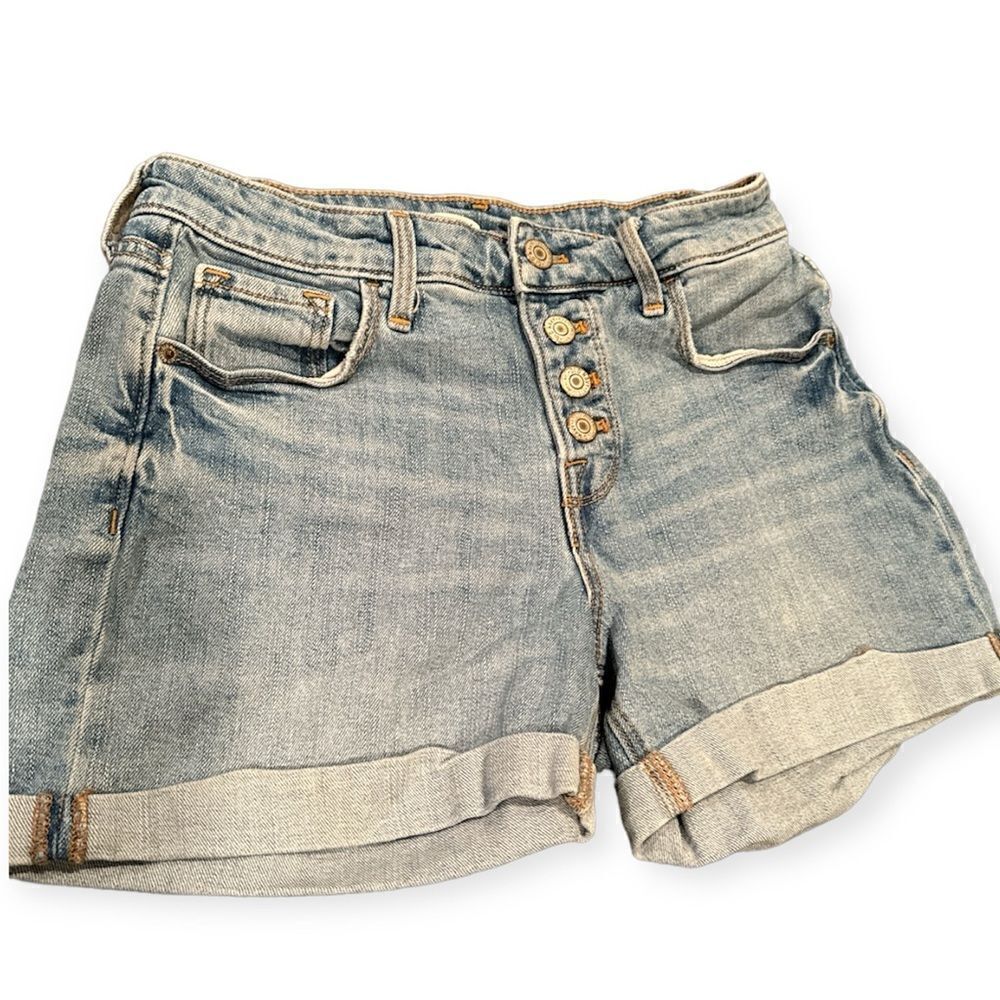 Old Navy Button Fly Jean Shorts Size 2 High Rise Secret Slim Pocket